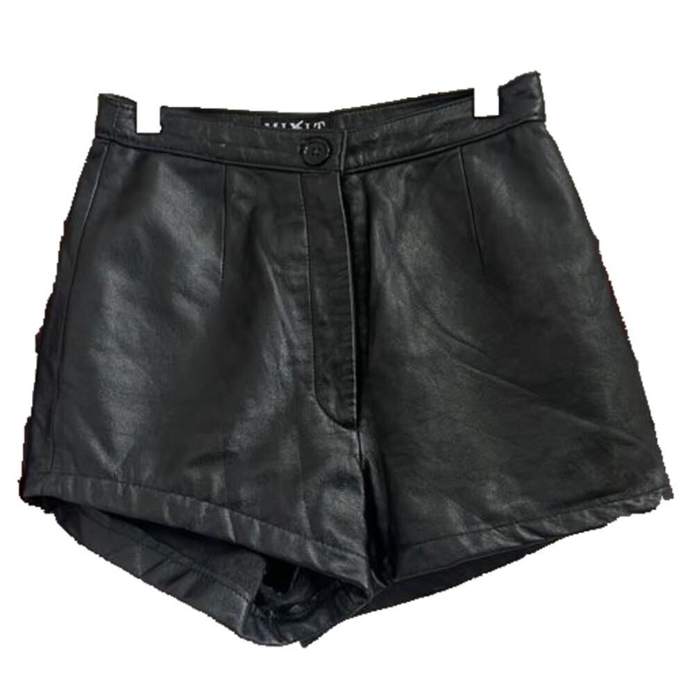 MIXIT LEATHER BLACK HIGH RISE SHORT SHORTS‎ SIZE 4